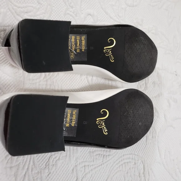 Women's shoes Size 8, black and White pump. - Picture 5 of 6